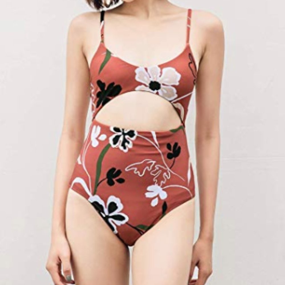 Floral High Waisted Monokini